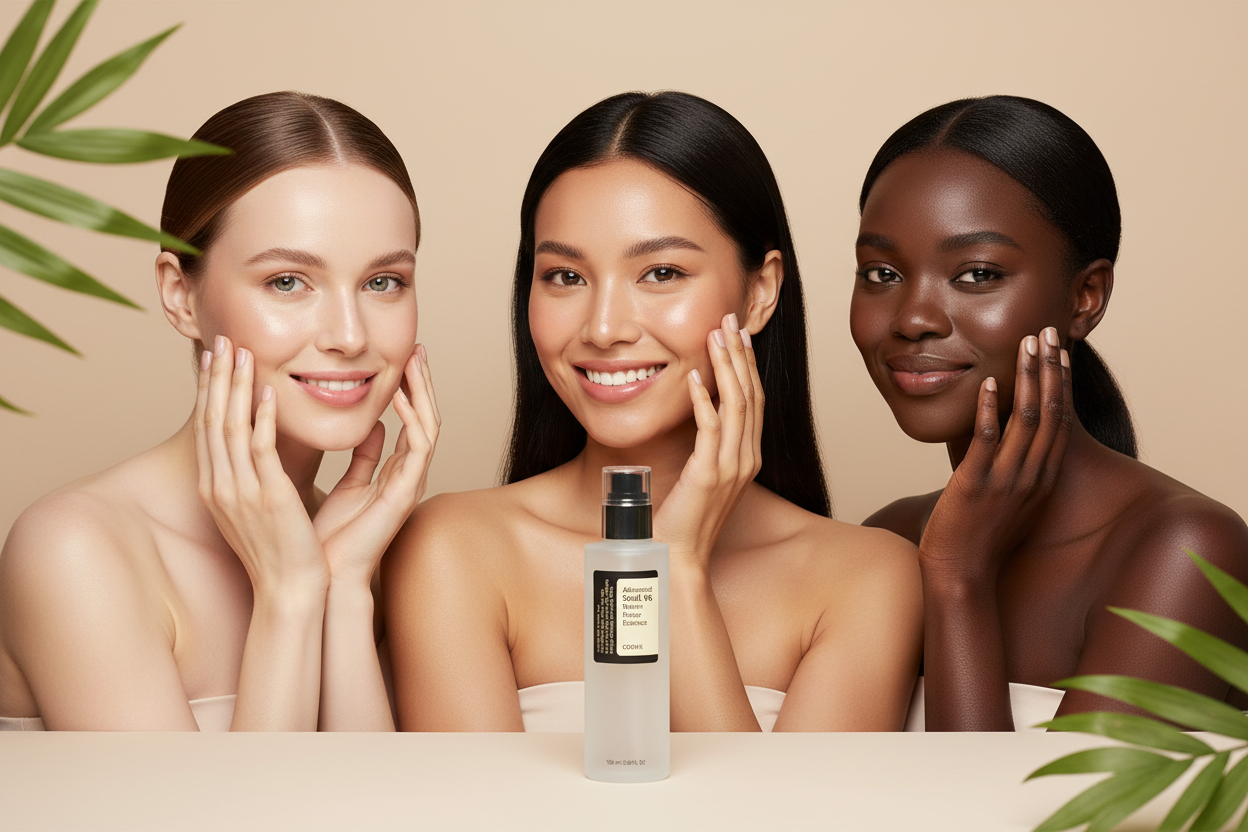 COSRX Advanced Snail 96 Mucin Power Essence — Lifestyle 3 femmes